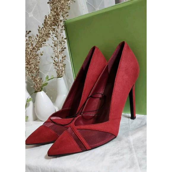 Nine West Shoes - NEW Nine West Evani Pump Red Mesh Sz 8• NWOT